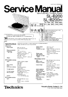 Technics - SLB-200 - Service manual 